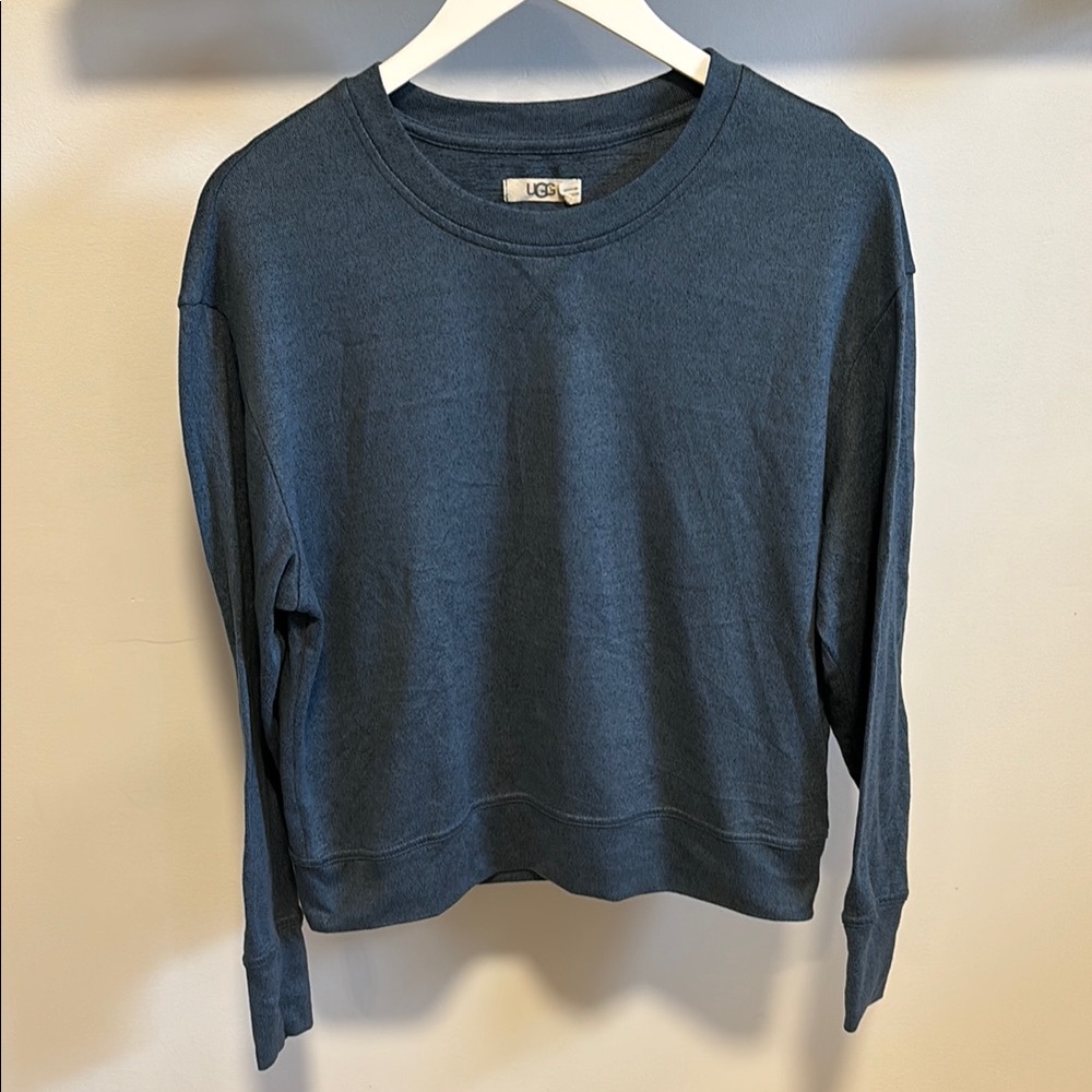 UGG heathered blue pullover sweatshirt.